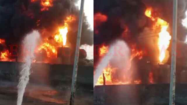 Punjab News: टायरों के गोदाम में लगी भीषण आग, देखें वीडियो