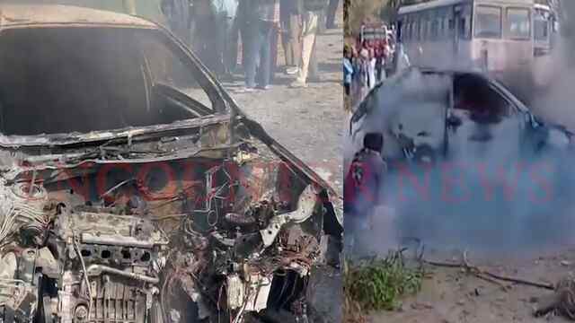 Punjab News: पेड़ से टक्कर के बाद धूं-धूं-कर जली कार, देखें वीडियो