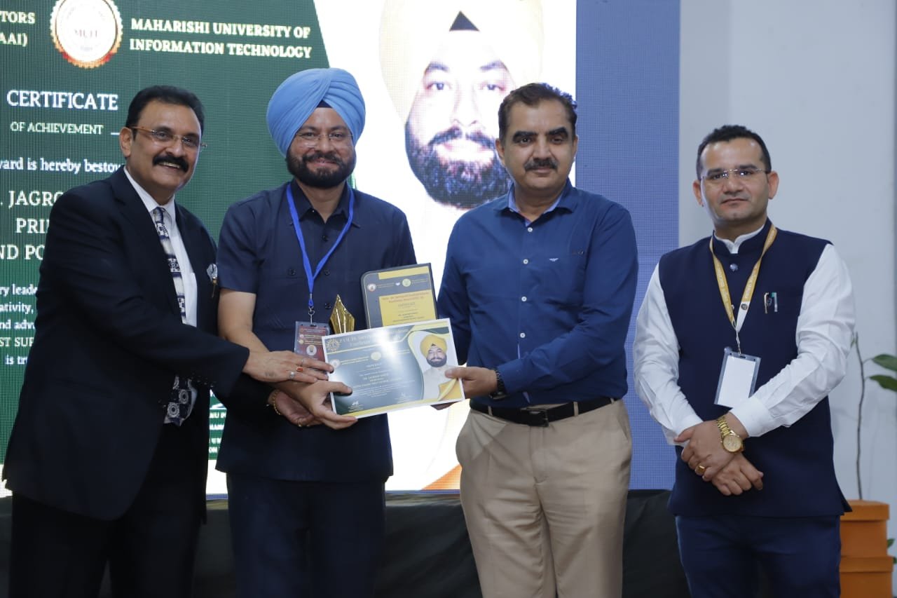 Meharchand Polytechnical College Jalandhar के Principal Dr Jagroop Singh को मिला Best Teacher Award