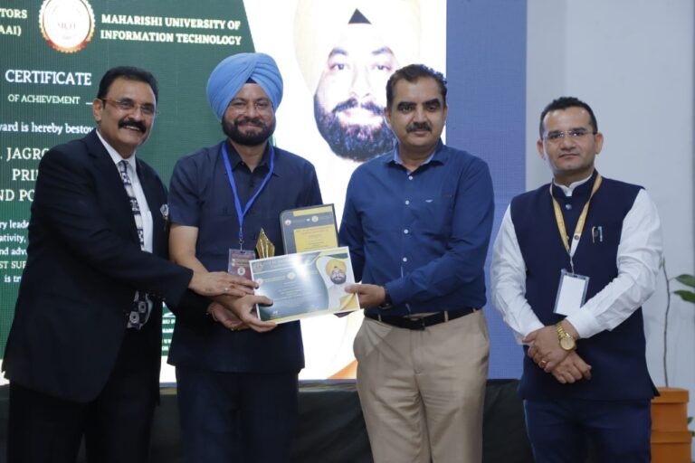 Meharchand Polytechnical College Jalandhar के Principal Dr Jagroop Singh को मिला Best Teacher Award