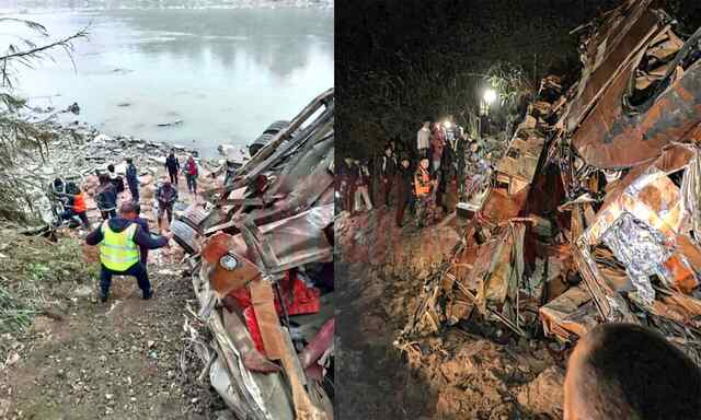 नदी में गिरी यात्रियों से भरी बस, 18 की मौत