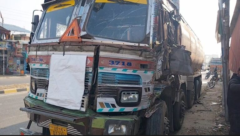 सड़क किनारे खड़े युवक को तेज रफ्तार ट्रक ने मारी टक्कर, मौत