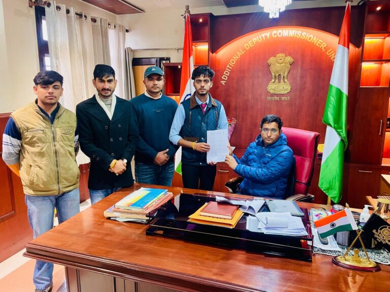 अतिरिक्त उपायुक्त से मिली अभाविप ऊना इकाई BBA, BCA की प्रवेश प्रक्रिया में हुई गड़बड़ी पर की जांच कमेटी बनाने की माँग
