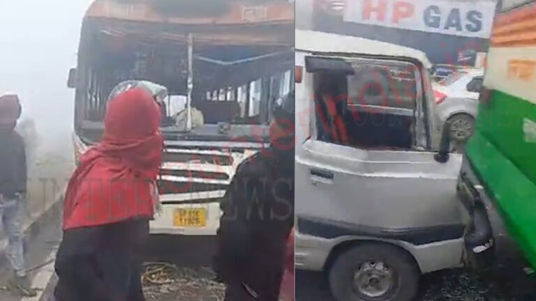 कोहरे का कहर, Highway पर टकराए 10 के करीब वाहन, कई घायल, देखे वीडियो