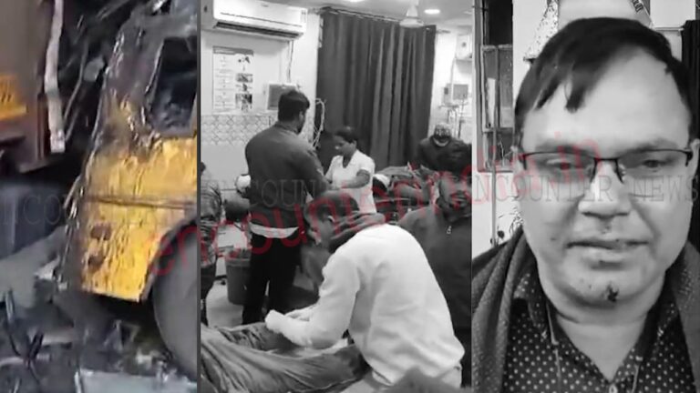 यात्रियों से भरी Bus और Truck में हुई भीषण टक्कर, देखें वीडियो