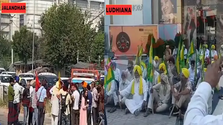 Jalandhar में किसानों ने हाईवे पर लगाया धरना, Ludhiana में मॉल करवाए बंद, देखें वीडियो