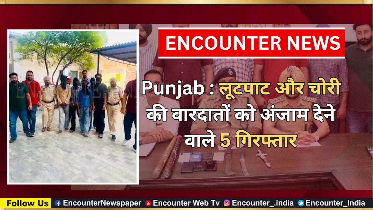 Punjab : लूटपाट और चोरी की वारदातों को अंजाम देने वाले 5 गिरफ्तार, देखें वीडियो