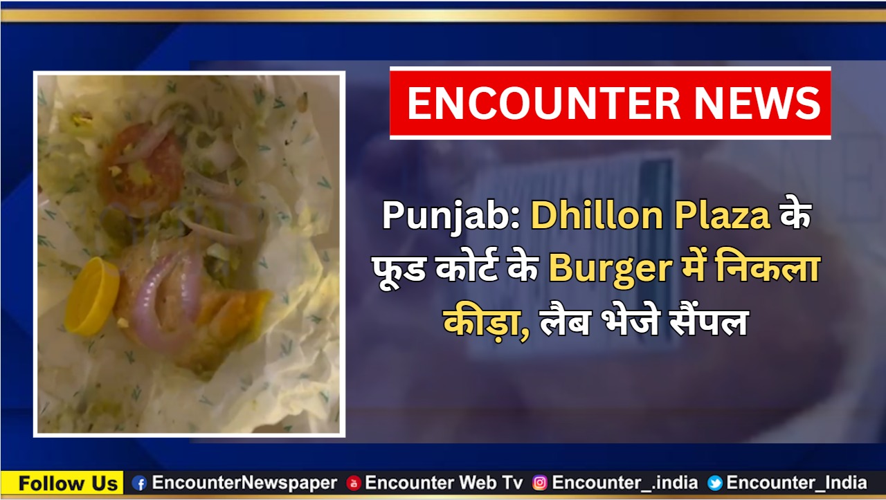 Punjab: Dhillon Plaza के फूड कोर्ट के Burger में निकला कीड़ा, लैब भेजे सैंपल, देखें वीडियो
