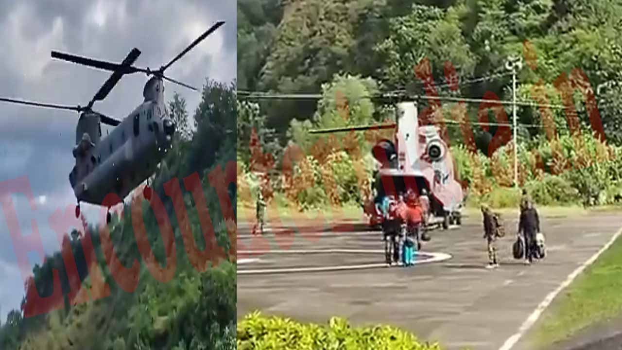 यात्रा में फंसे सैकड़ों श्रद्धालु, हेलीकॉप्टर से किया जा रहा रेस्क्यू, देखें वीडियो