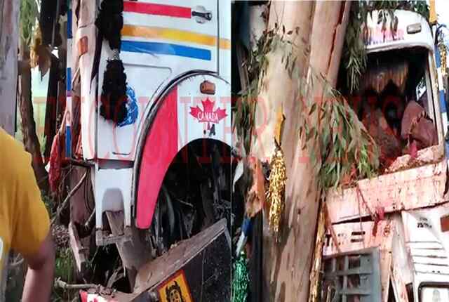 Punjab: भीषण सड़क हादसे में ट्रक के उड़े पखच्चे, गाड़ी में फंसा शव