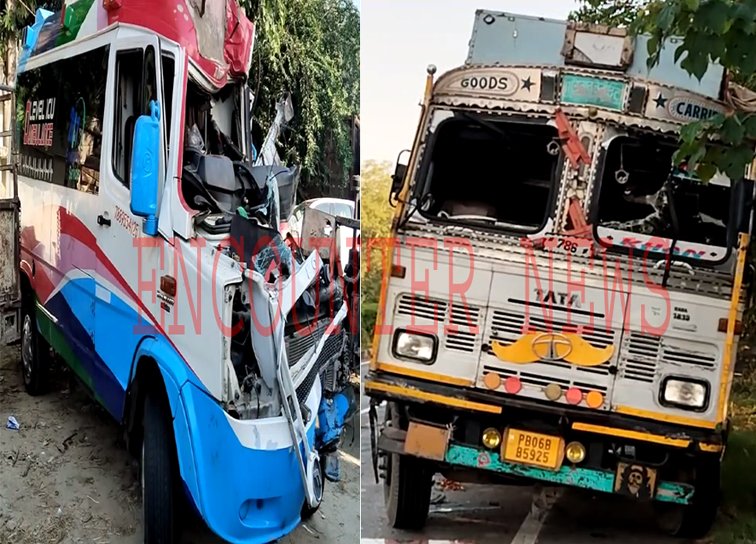Jalandhar-Pathankot National Highway पर एंबुलेंस और ट्रक की टक्कर में महिला की मौत, 5 घायल, देखें वीडियो