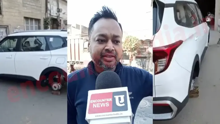 Jalandhar News: टांडा फाटक के पास खड़ी New Kia Car के चारों टायर लेकर चोर फरार, देखें Live