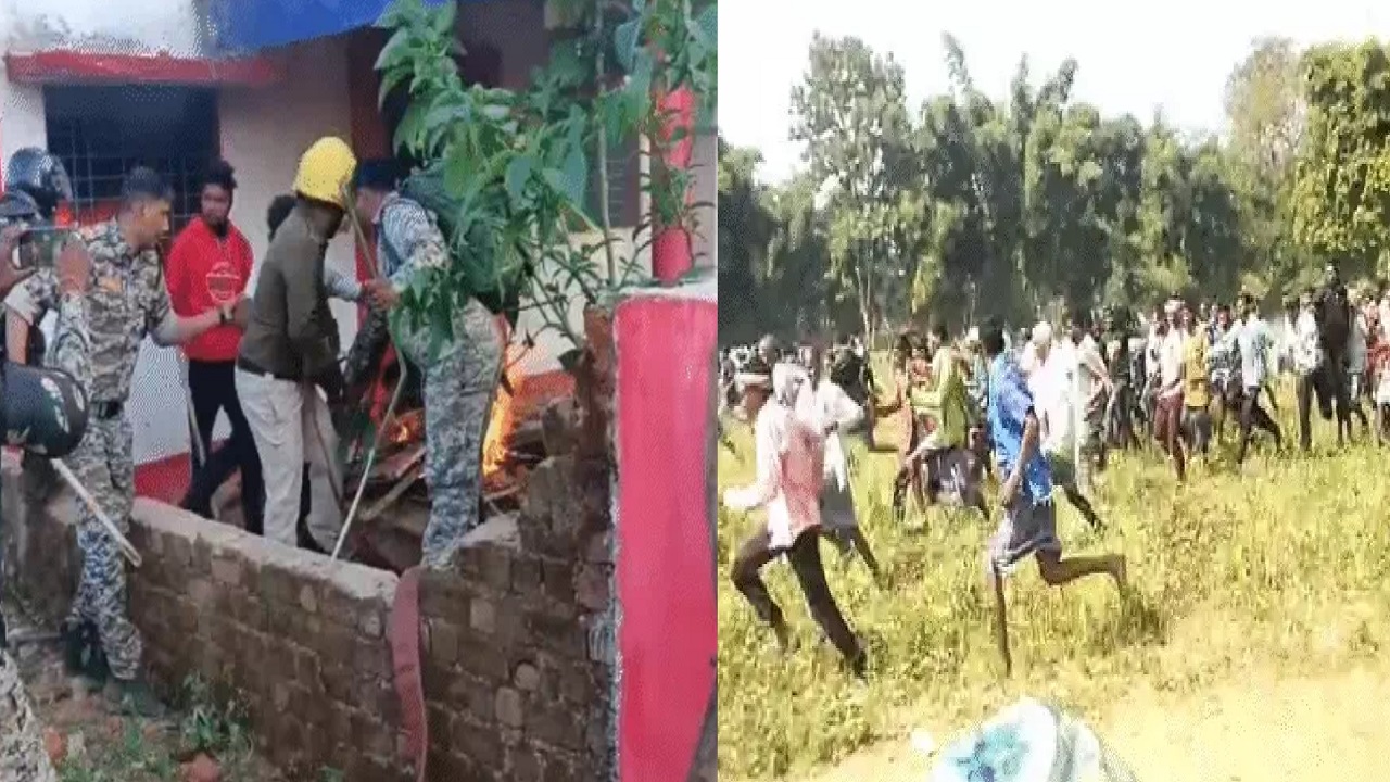 दो समुदाय के बीच हुई हिंसक झड़प, Church को लगाई आग, भारी फोर्स तैनात