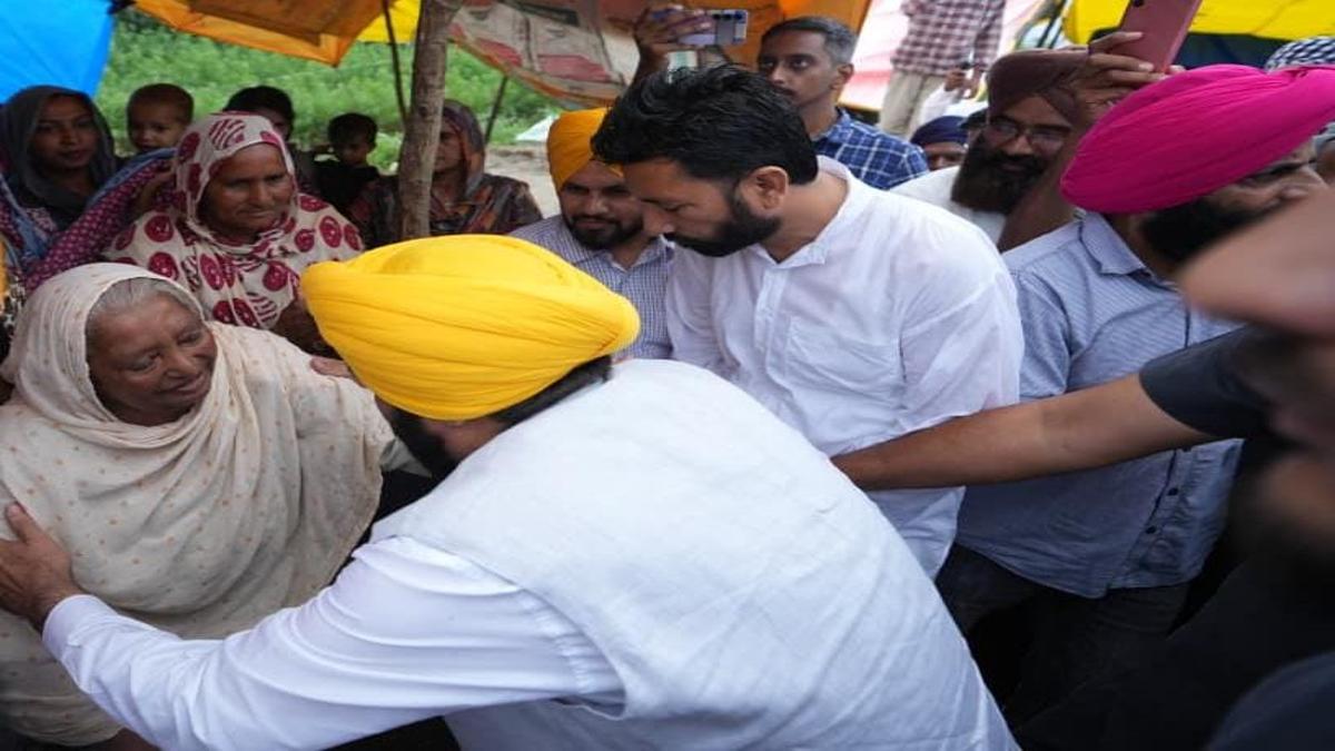 CM भगवंत मान ने लिया बाढ़ प्रभावित इलाकों का जायजा और कर दिया बड़ा ऐलान