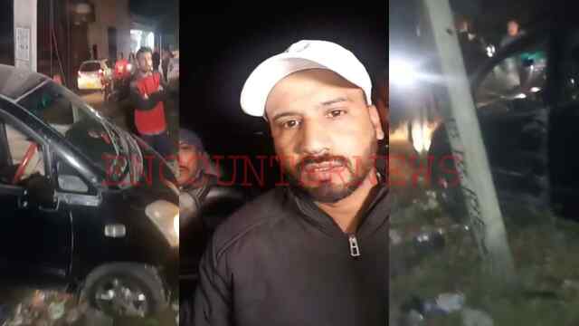 Jalandhar News : बिजली के खंभे से टकराई तेज रफ्तार कार, बिजली गुल, देखें वीडियो