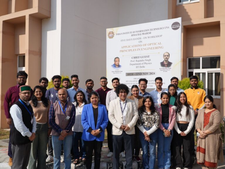 आईआईआईटी के ऑप्टिका छात्र अध्याय ने “इंजीनियरिंग में ऑप्टिकल सिद्धांतों के अनुप्रयोग पर कार्यशाला का आयोजन