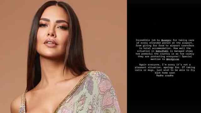 Middle East में बिगड़ते हालातों में फंसी Esha Gupta, UAE सरकार का किया धन्यवाद