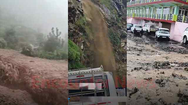 Himachal News: मूसलाधार बारिश बनी लोगों के लिए आफत, सड़कों पर बहने लगा झरना, देखें वीडियो
