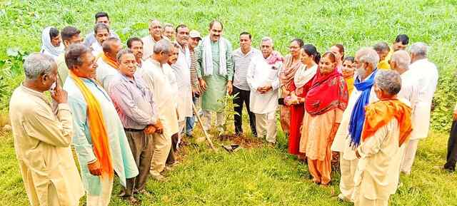 पूर्व विधायक देवेंद्र भुट्टो ने डठबाड़ा गौशाला में किया पौधा रोपण