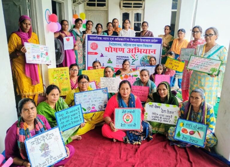 झलेड़ा पंचायत में पोषण अभियान और बेटी बचायो बेटी पढ़ाओ अभियान के तहत जागरूकता शिविर आयोजित