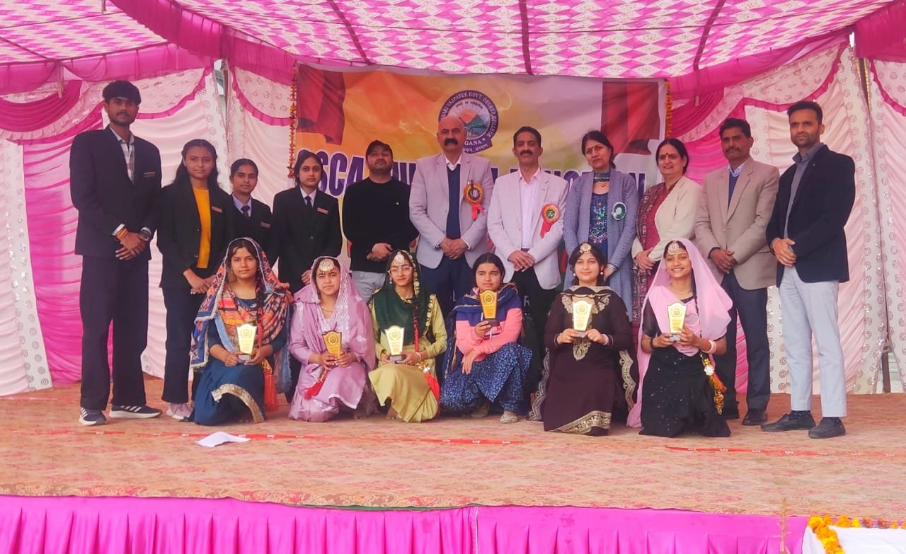 महाविद्यालय बंगाणा में आयोजित इंटर डिपार्टमेंटल कल्चरल प्रतियोगिता