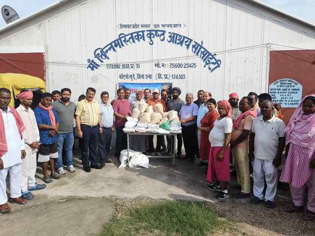 रोटरी क्लब ऊना ने मनाया अन्नपूर्णा दिवस, कुष्ठ आश्रम कोटला खुर्द में राशन वितरित