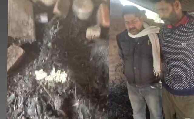 भदसाली में ट्यूबल शेड जलकर राख,फायर ब्रिगेड ने बुझाई आग 