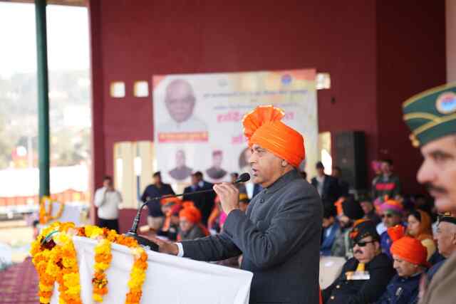 ​वीरभूमि की रग-रग में है देशभक्ति: जयराम ठाकुर,​ सैनिकों के प्रति कृतज्ञता ही इस समारोह की असली शोभा