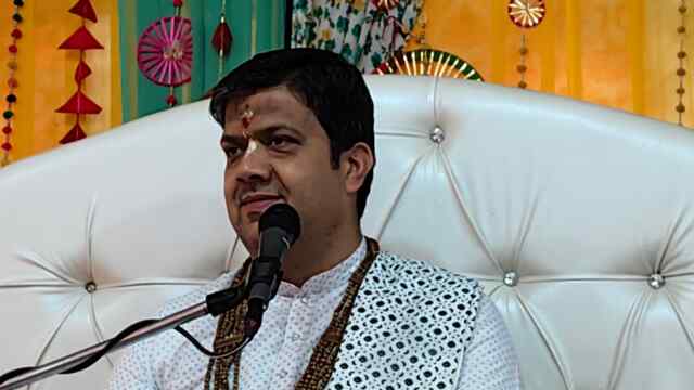 भागवत कथा सुनने से होती है मोक्ष की प्राप्ति, झंंबर में श्रीमद् भागवत कथा में बोले आचार्य तरुण डोगरा