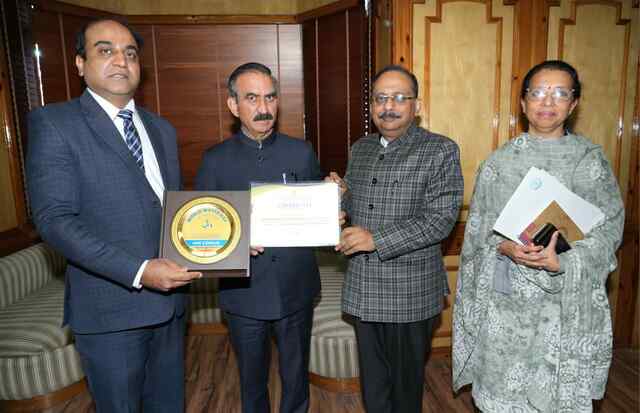प्रमुख व मध्यम सिंचाई गणना पूर्ण करने पर हिमाचल सम्मानित, मुख्यमंत्री ने जल शक्ति विभाग की सराहना