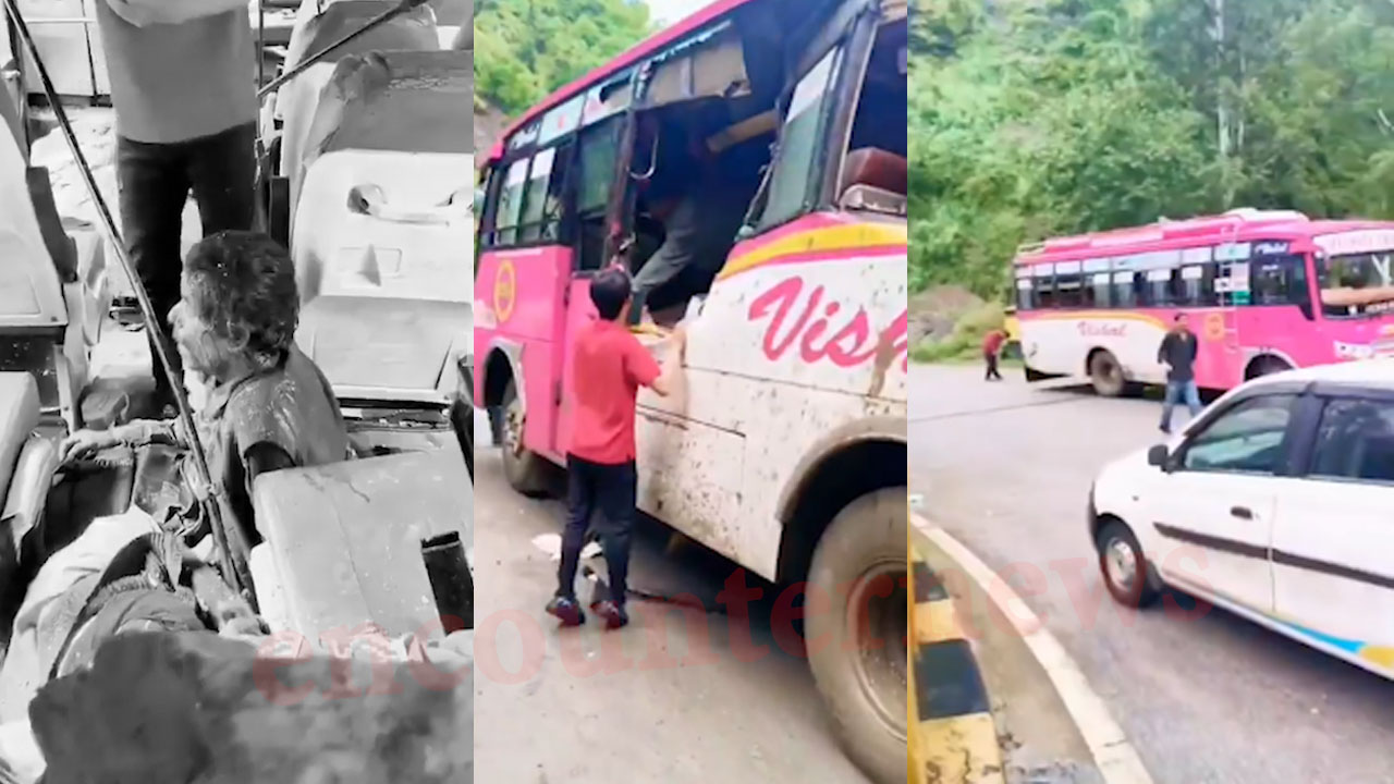 बड़ा हादसा : बस को चीरते हुए सवारियों पर गिरी चट्टानें, दो की मौत, कई घायल, देखें वीडियो