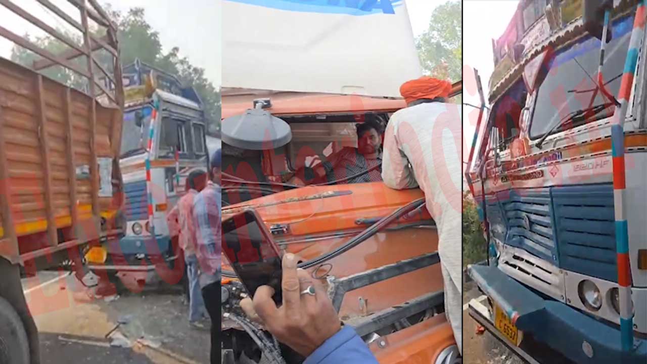 Jalandhar National Highway पर आपस में भिड़ी 5 गाड़ियां, लगा लम्बा जाम, देखें वीडियो