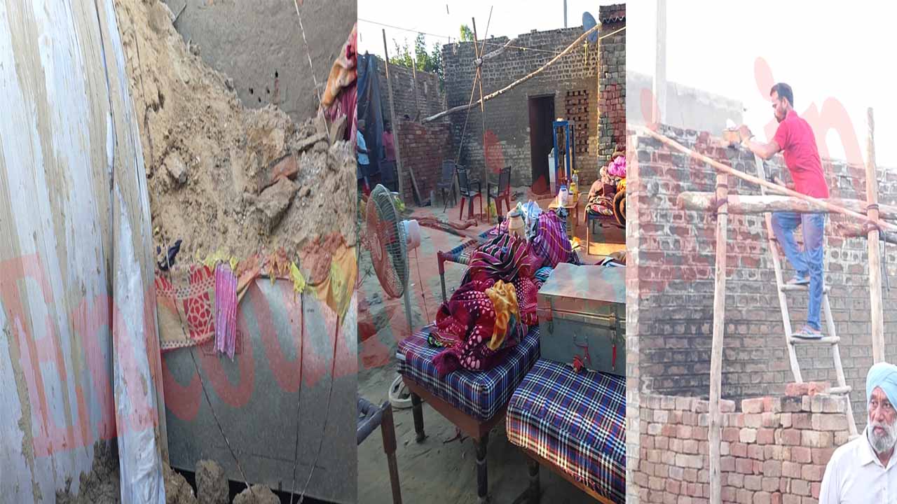 Punjab News: घर की छत गिरने से मलबे में दबा सामान, बाल-बाल बचा परिवार, देखें वीडियो