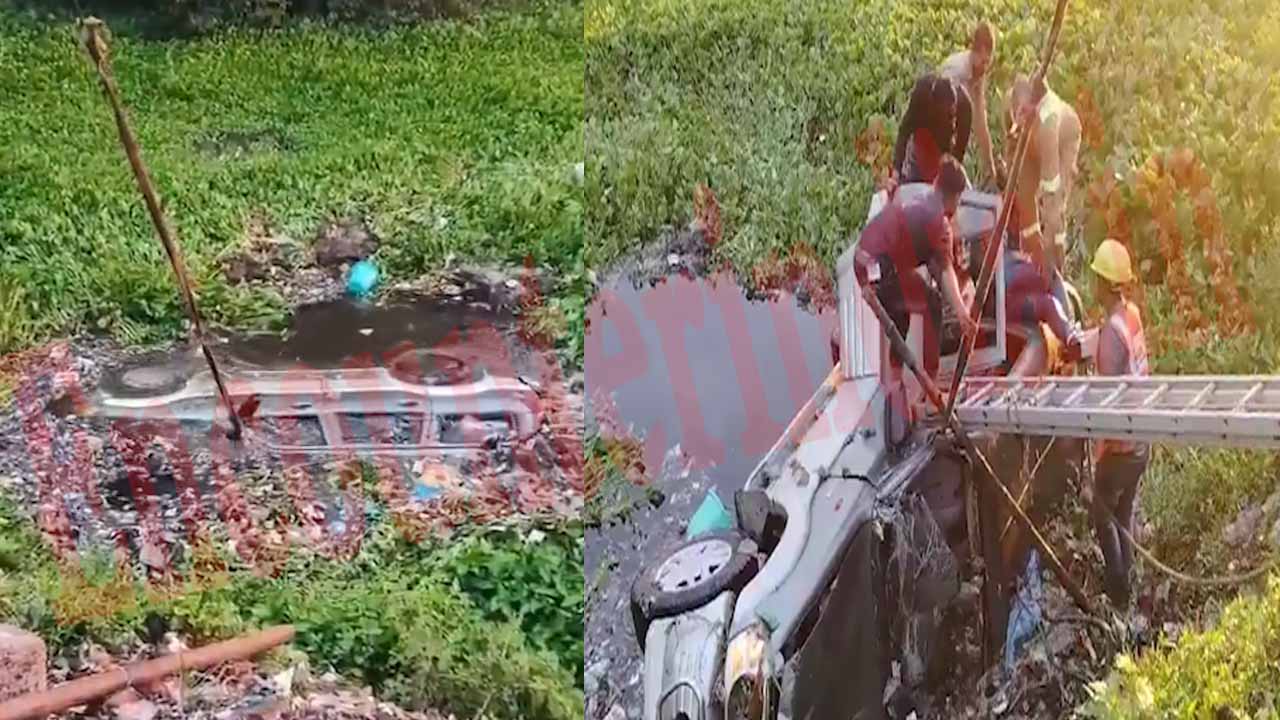 शादी समारोह से लौट रहे युवकों की तालाब में गिरी स्कार्पियों, 4 की मौत, देखें वीडियो