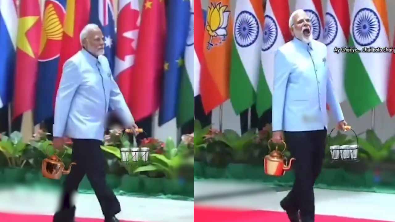 हाथ में केतली और ग्लास लेकर Red Carpet पर PM Modi ने बेची चाय!, AI Video से मचा बवाल