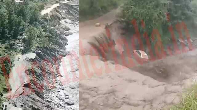 बारिश से मची तबाही, स्कूलों में छुट्टी का ऐलान, खड्ड में बही स्विफ्ट कार, देखें वीडियो