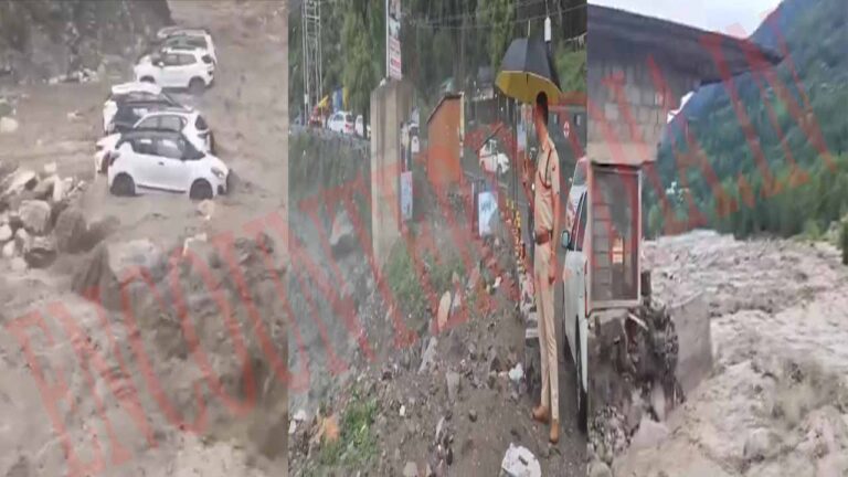 मॉनसून की शुरुआत में बाढ़ का तांडव, 15 से 20 मजदूर बह गए, 2 की मौत, फंसे वाहन, देखें वीडियो