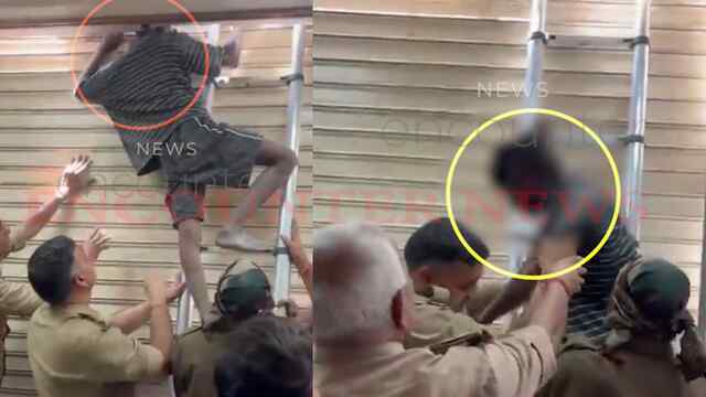 क्लीनिक में चोरी करने घुसा चोर, शटर के बीच फंसा सिर, छह घंटे तक लटका रहा, देखें वीडियो
