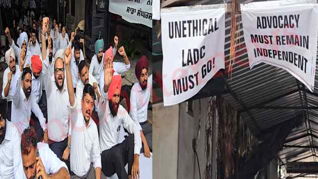Punjab News: कामकाज ठप्प कर वकीलों ने LADC पॉलिसी के खिलाफ किया प्रदर्शन, देखें वीडियो