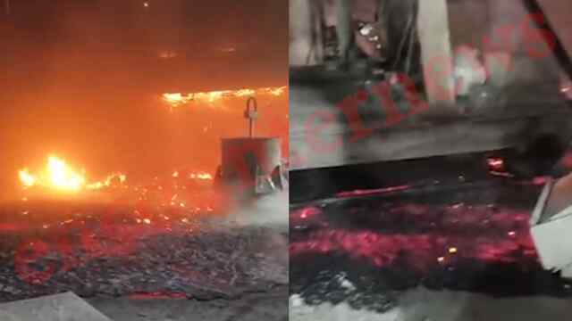 स्टील मेल्टिंग में लगी भीषण आग, केबल जलकर खाक, देखें वीडियो