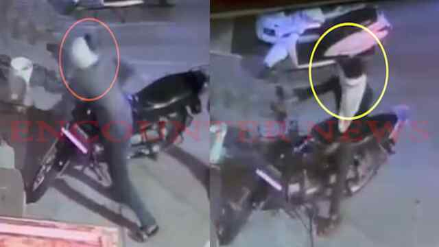 शातिर चोर 5 मिनट में Bike का Lock तोड़ हुए रफूचक्कर, देखें CCTV