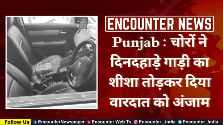 Punjab : चोरों ने दिनदहाड़े गाड़ी का शीशा तोड़कर दिया वारदात को अंजाम, देखें वीडियो