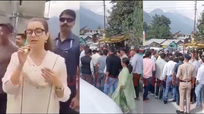 BJP MP Kangana Ranaut का हुआ विरोध, लगे Go Back के नारे, देखें वीडियो