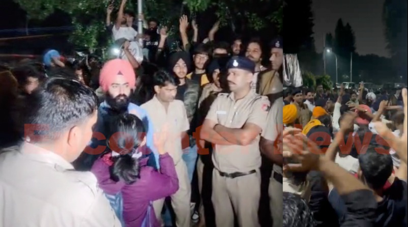 Punjab University में अभिषेक डागर को हिरासत में लेने पहुंची पुलिस, भड़के छात्र, हुआ हंगामा, देखें वीडियो