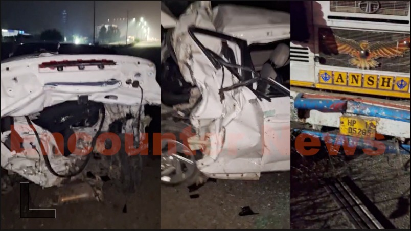 Jalandhar-Delhi National Highway पर कार को ट्रक ने मारी जोरदार टक्कर, पलटियां खाकर गिरी गाड़ी, देखें वीडियो