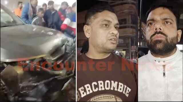 Jalandhar News: 2 कारों में हुई टक्कर में खुले गाड़ी के Air Bag, देखें live