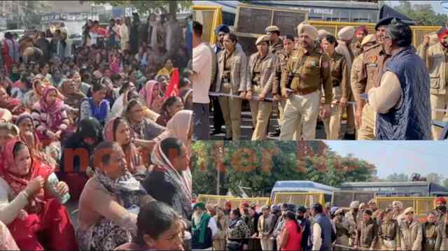 Jalandhar News: मेन चौक के पास यूनियन ने लगाया धरना, भारी पुलिस फोर्स तैनात, देखें Live