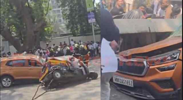 बड़ा हादसाः निर्माणाधीन पिलर का हिस्सा गिरने से मची अफरा-तफरी, 4 घायल, देखें वीडियो
