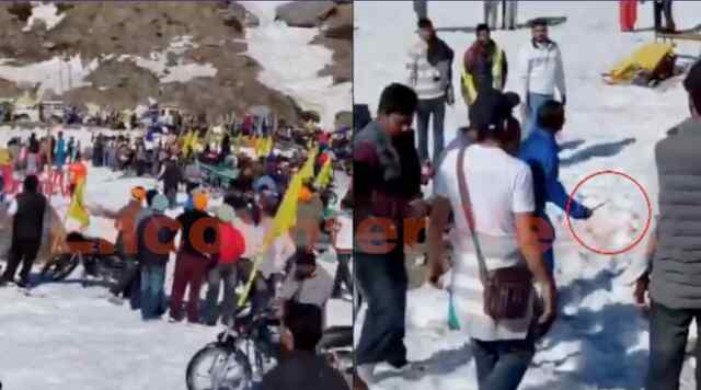 हिमाचल में भिड़े पंजाब के नौजवान, लहराया चाकू, पुलिस ने किए काबू, देखें वीडियो