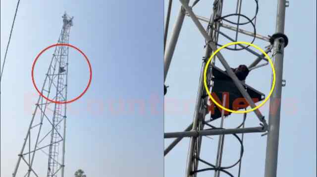 वीरु की रिहाई के लिए Tower पर चढ़ी बसंती, देखें वीडियो